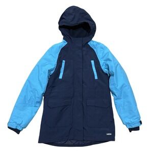 Land's End‎ 3-In-1 Snow Winter Jacket Grow A Long Sz 16 XL Hood Blue
